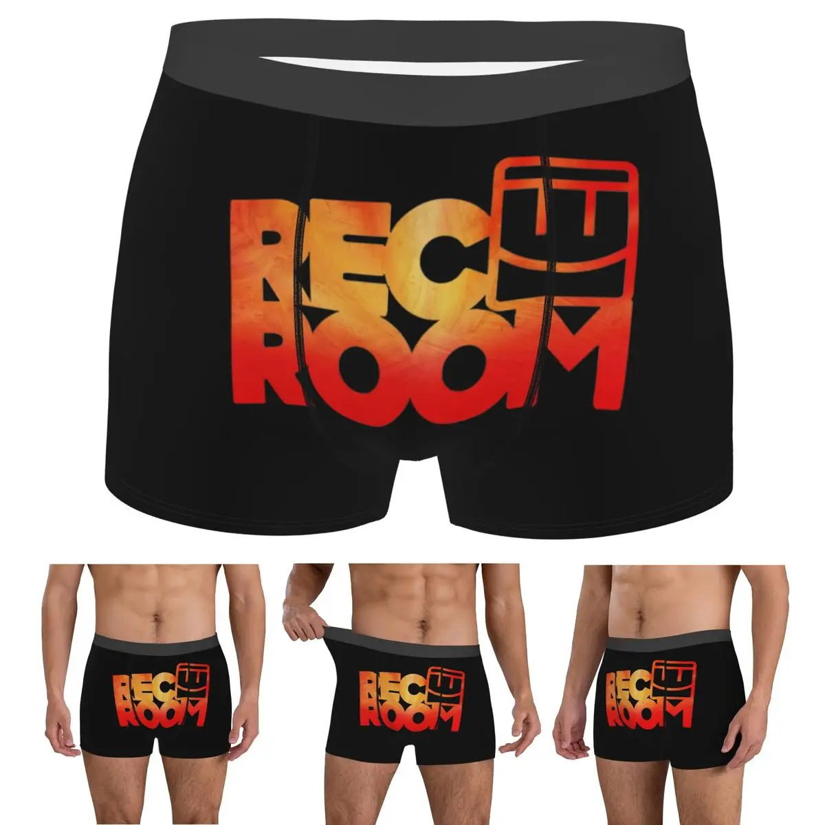 

Boxer Underpants Shorts Painted Rec Room Logo Panties Men's Ventilate Underwear for Homme Man Boyfriend Gift