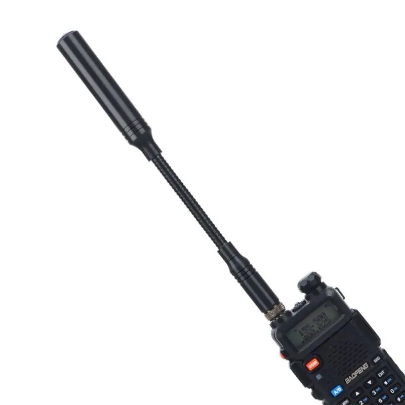 Gooseneck Foldable Flexible Antenna 144/430Mhz SMA Male/Female Dual-Band UV High-Gain For Walkie Talkie 30Cm B