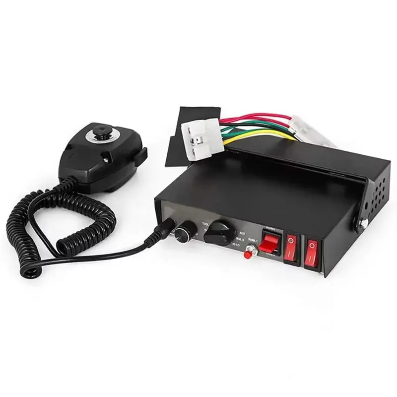 

AEF2-200W 9 Sound Loud Warning Alarm Police Fire Siren Horn PA Speaker MIC System Microphone Fire Speaker Host