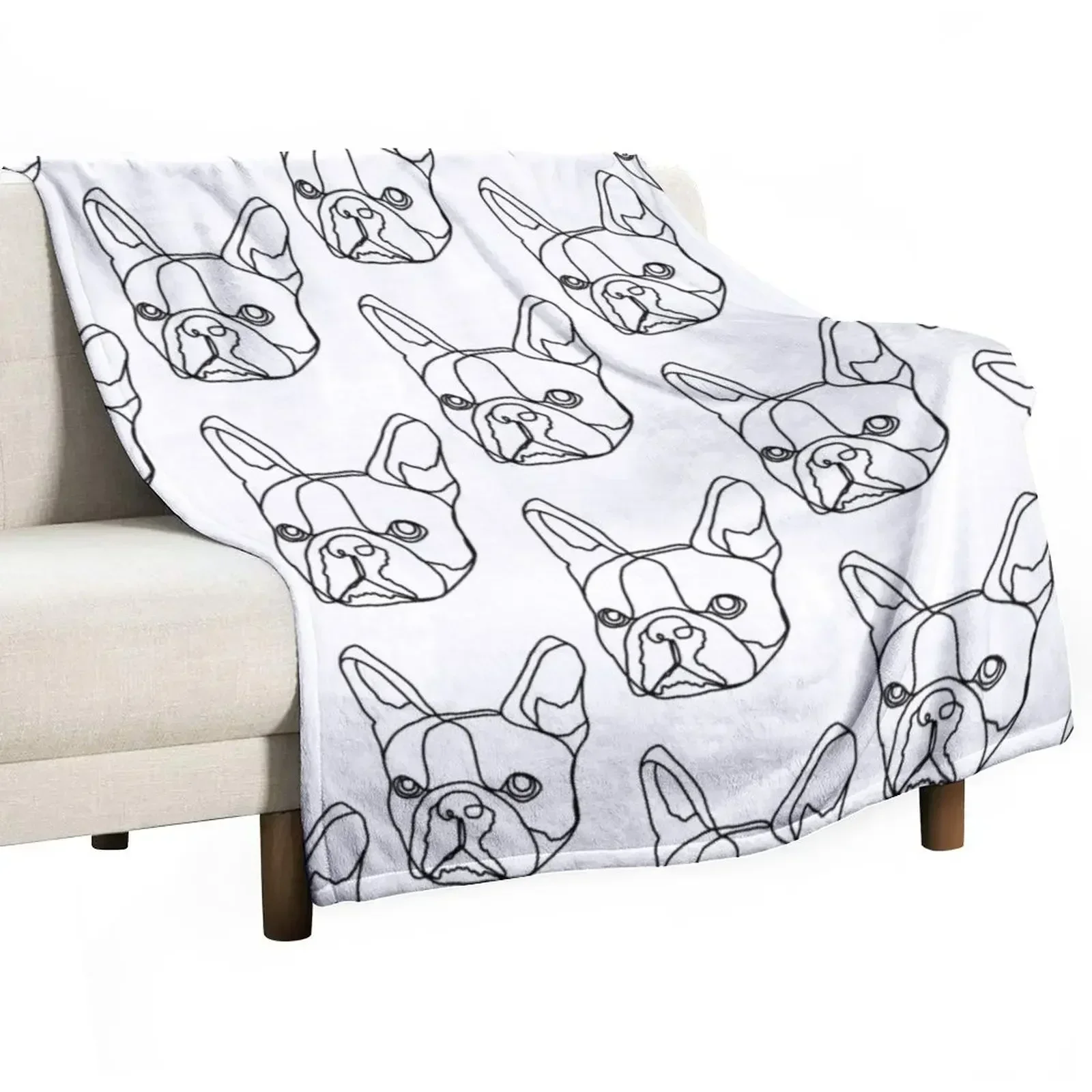 

Minimalistic Boston Terrier Throw Blanket Luxury Thicken for babies Vintage Plaid on the sofa Blankets