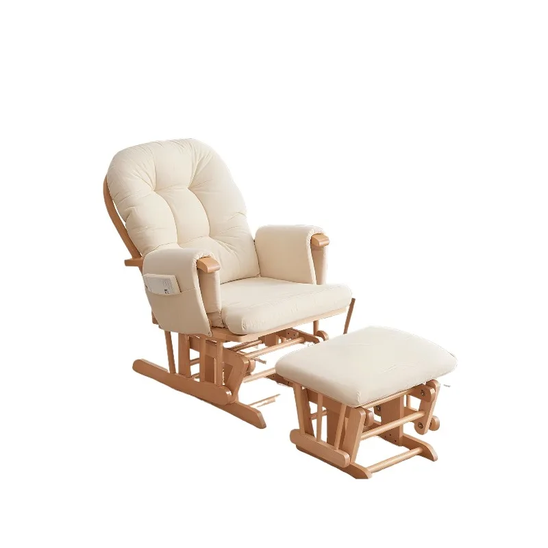 

Скандинавское кресло-качалка из массива дерева для беременных, кресло для кормящих мам, кресло для пожилых, ленивое кресло для отдыха, диван-реклайнер, регулируемое кресло для балкона