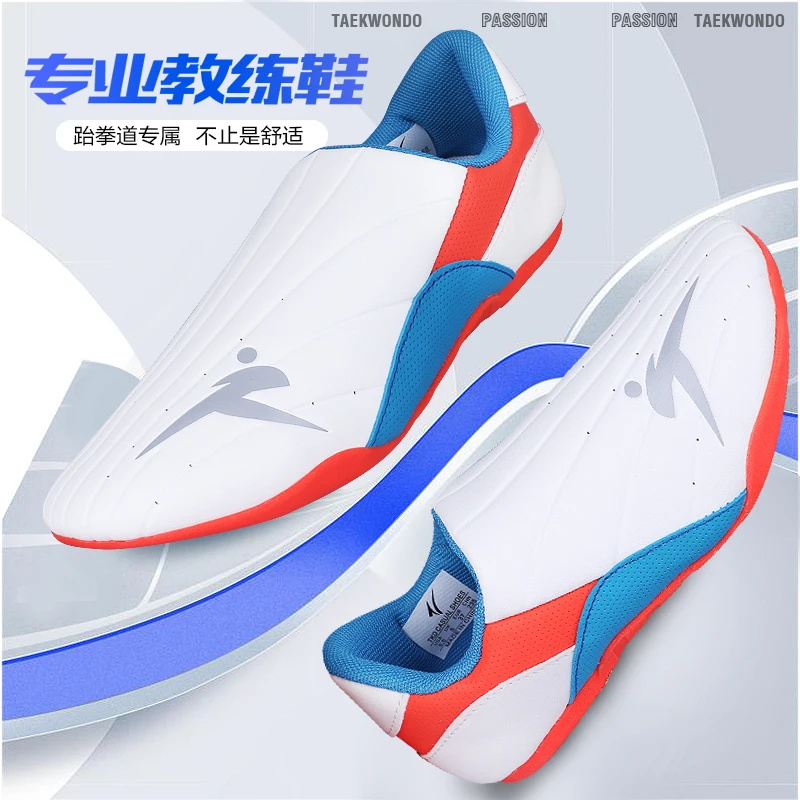 PULeather Breathable Taekwondo Shoes Martial Arts Karate Training Unisex Artificial Chinese Kung Fu Walking Canvas Sneakers