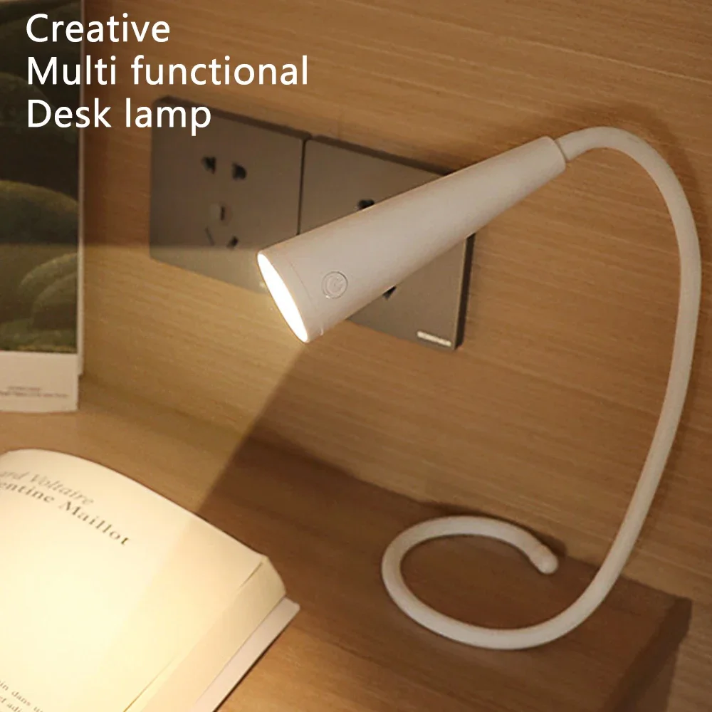 Creative Desk Lamp USB charging Small Book Lights Learning Reading Hose Lamp Household Bendable Multifunctional Nightlight