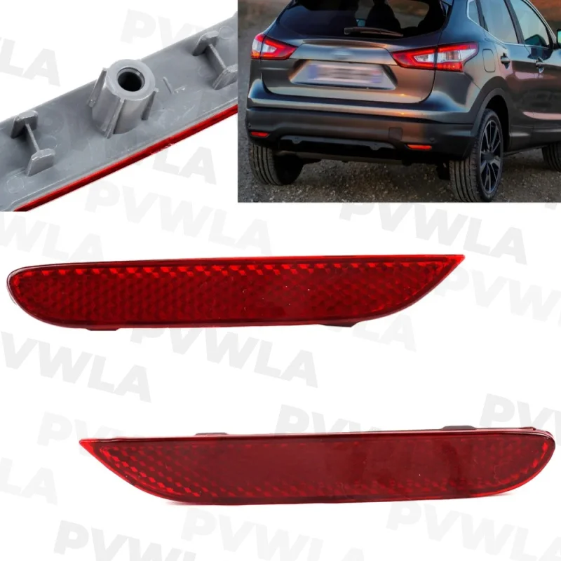 For Nissan Qashqai 2014 2015 2016 2017 Pair Left+Right Rear Bumper Reflector Light Lamp Car accessories 26565-JJ90A 26560-JJ90A