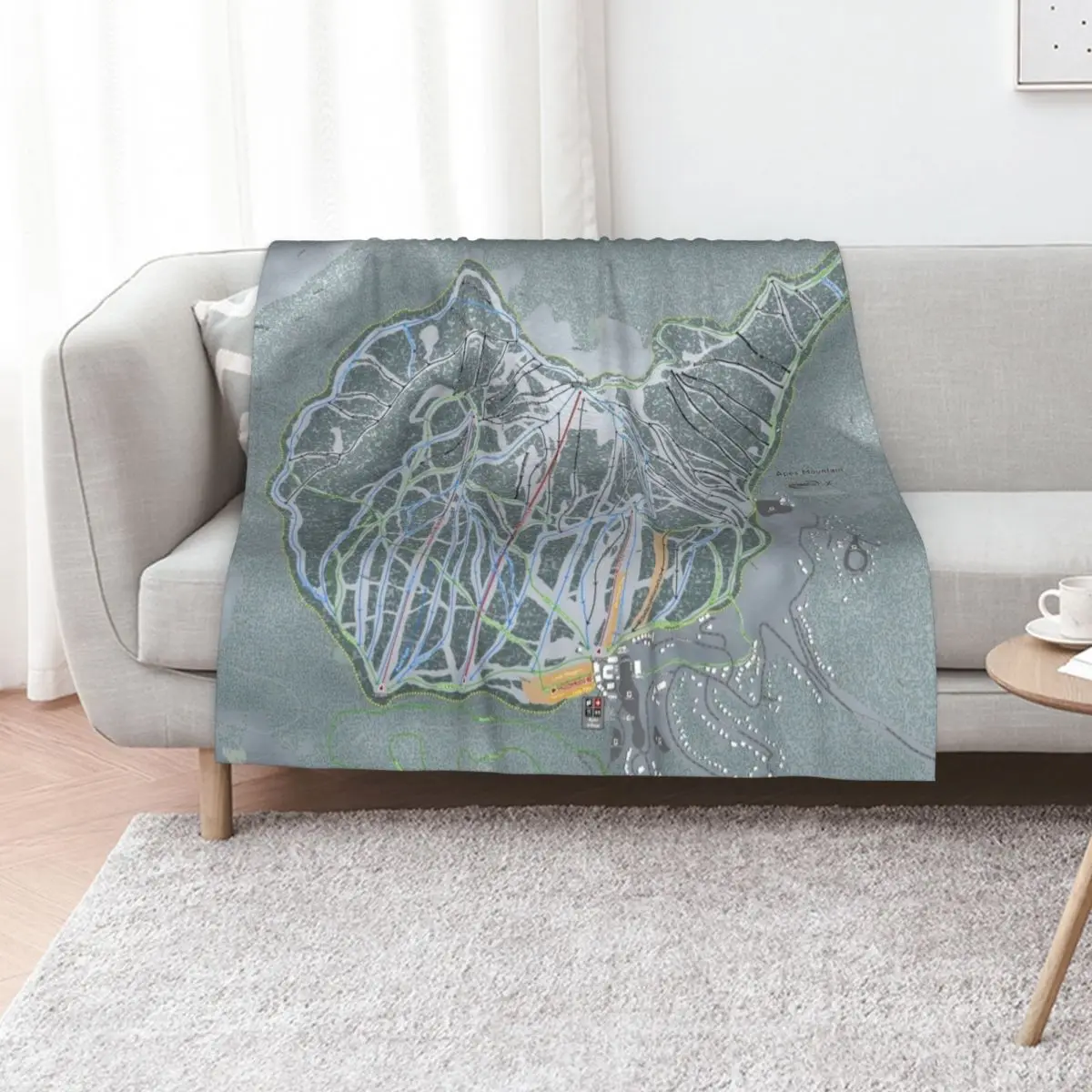 Apex Mountain Resort Trail Map Throw Blanket Decorative Beds Blankets For Sofas Softest Luxury Brand Cute Plaid Sofa Blankets