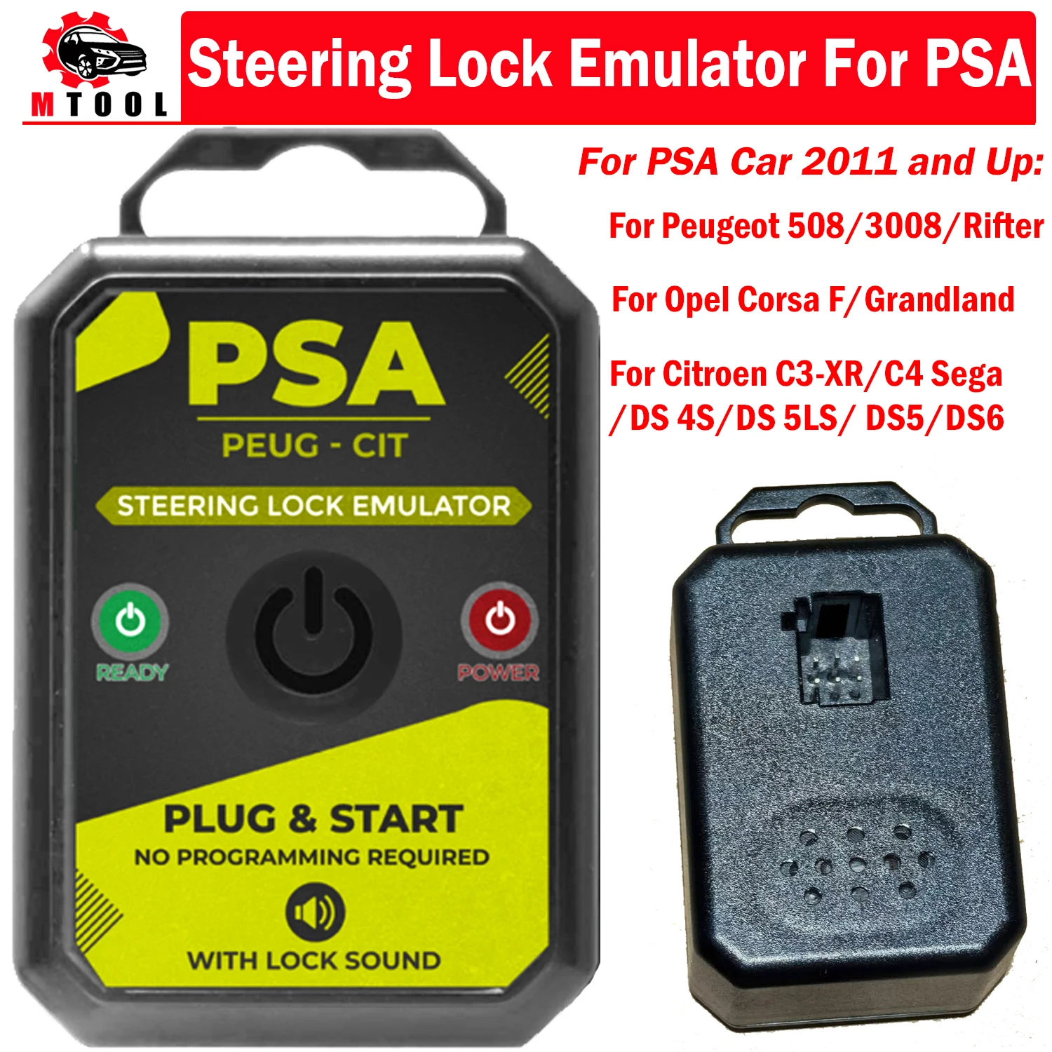 

Steering Lock Emulator Simulator for PSA for Peugeot 508/3008/Rifter for Citroen for Opel 2011 and Up With Lock Sound