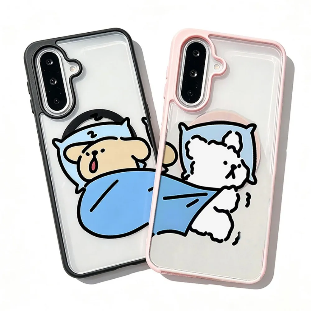 HOT Cases for Samsung Galaxy A27 A37 A57 S26 S25 A16 A36 A56 S24 S23 FE Plus Edge Ultra 4G 5G Acrylic Magnetic Couple MalteseS