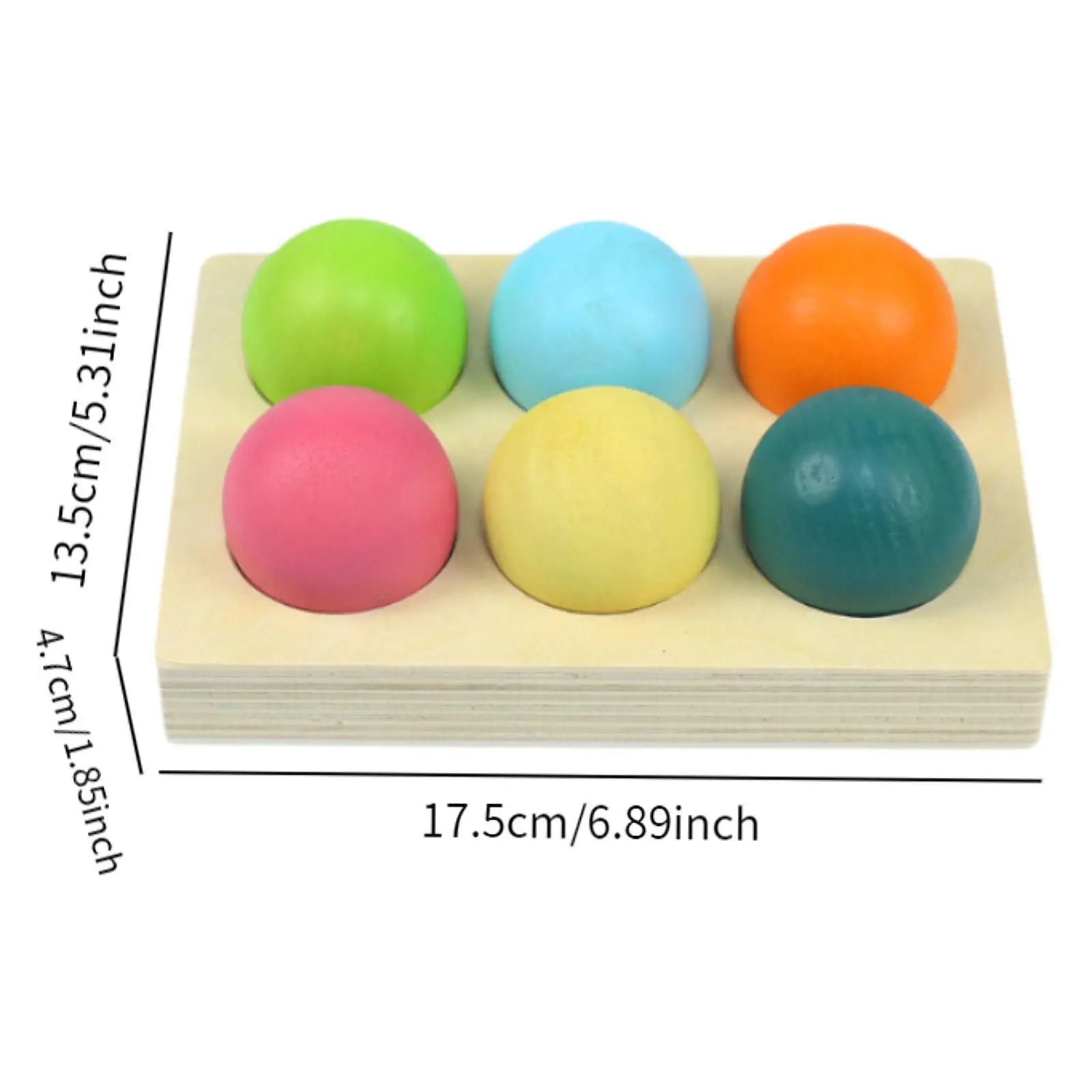 Farbsortierbälle aus Holz, Brettspiel, frühes Lernen für Kinder im Vorschulalter