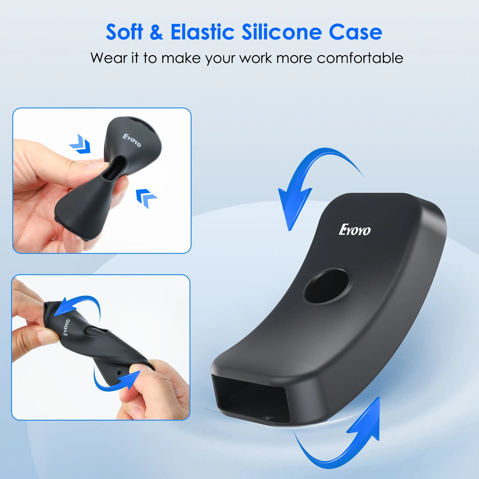 Eyoyo 009L Mini 1D Bluetooth Barcode Scanner Case Silicon Case for EY-009L EY-009P EY-009C Bar Code Scanners