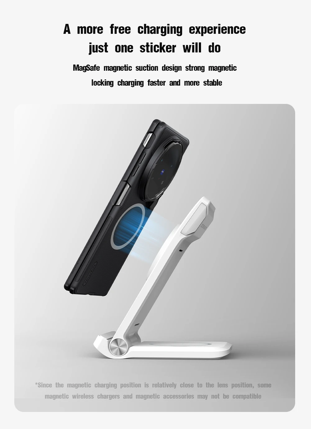 

Nillkin For Vivo X Fold 5 Case Magnetic Super Frosted Prop Camera Protector with Stand Anti-Fingerprint Hard PC Protection Cover