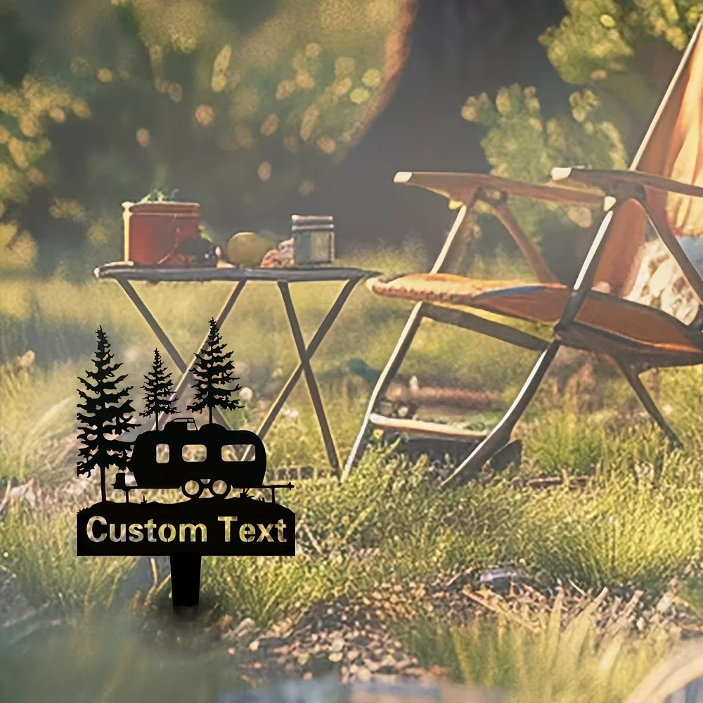 

Custom Tailored Metal Lawn Sign Personalized Wall Hanging for Versatile Use.Ideal for Events like Camping,Parties,Festivals