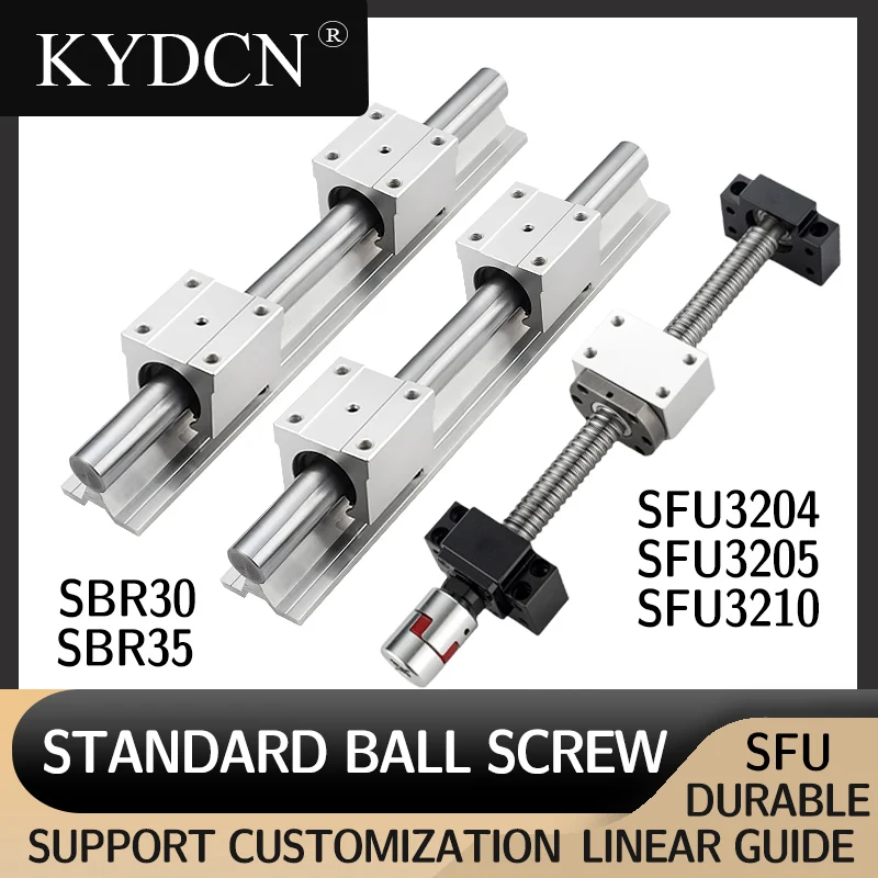 Ball screw set SFU3204,3205,ball optical shaft guide SBR guide linear guide slide Cylindrical smooth rod slide seat