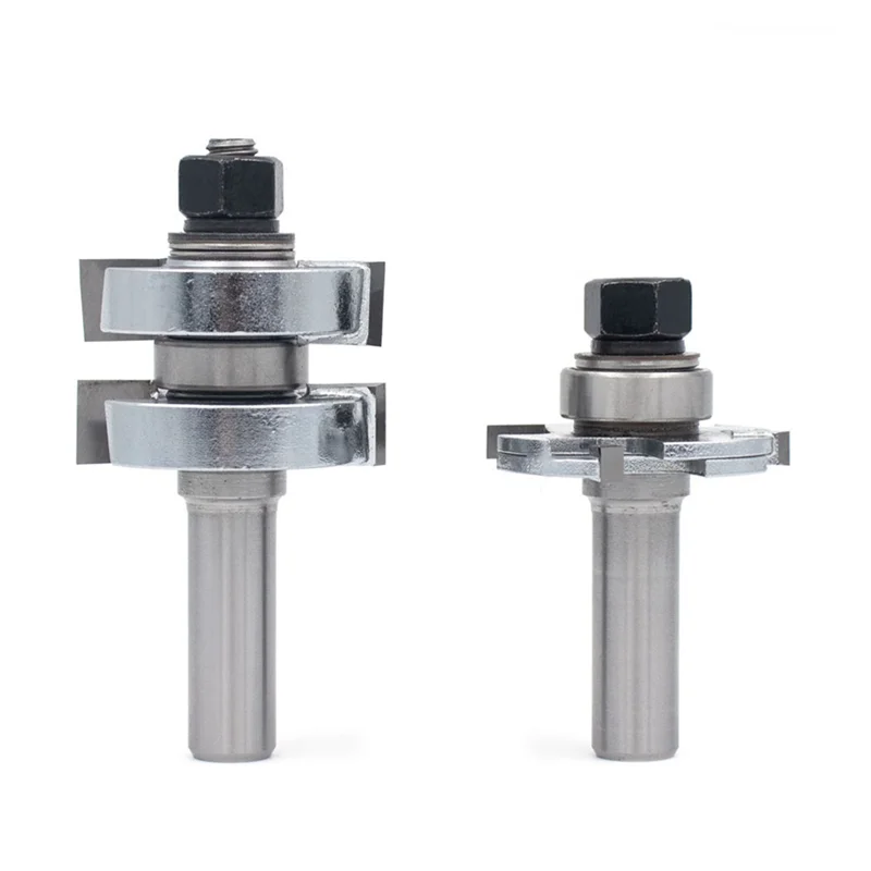 

B17C Woodworking Panel For Flooring T-Joint Knife 2Pcs Adjustable Male/Female Joint Tool Carving Machine Milling Cutter