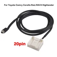 3.5mm 20pin Car AUX Audio Music AUX Cable Input Adapter Fits For Toyota Camry Corolla Reiz RAV4 Highlander