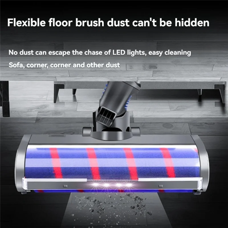 

A07F-для Dyson V15 V11 V10 V8 V7 вакуумная насадка, мягкая роликовая щетка, замена с подсветкой для пыли для очистителя твердой древесины