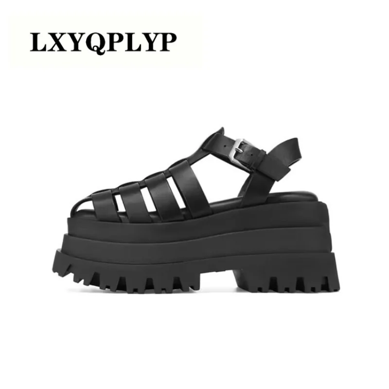 2023 Women\'s Spring and Summer New Fashion Tassel Versatile Buckle Sandals Comfortable Anti-slip Thick Soles Banquet Shoes