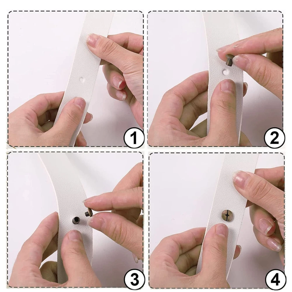 50/100/150 مجموعات مسامير M5 * 4 برشام Headbands شيكاغو مسامير محفظة ذاتية الصنع السحابات الأمتعة الجلود الحرفية الملابس