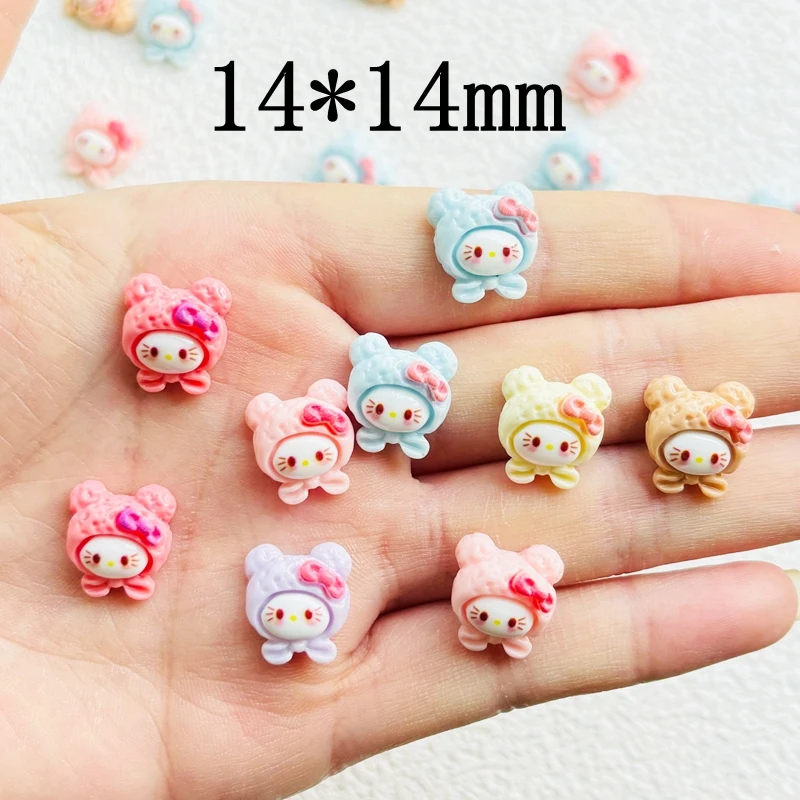 30 Pcs New Cute Mini Resin Cartoon Animal Kitten Series Flatback Ornament Jewelry Making Manicure Hairwear Accessories A128