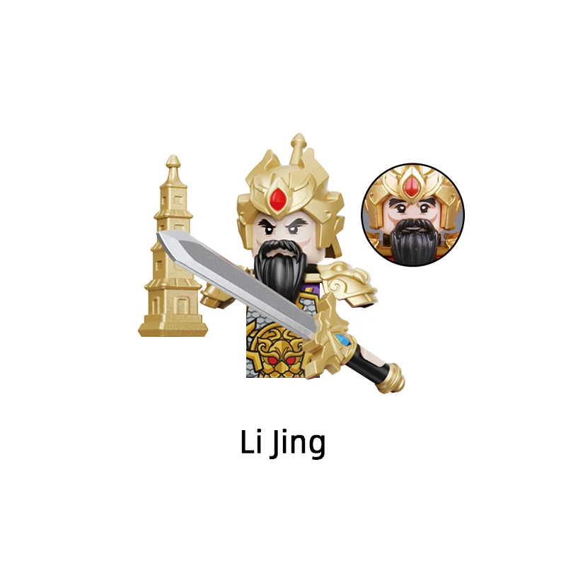 The Journey West Li Jing Nezha Sun Wukong Lord Lao Zi Princess Iron Fan Yang Jian Model Blocks MOC Bricks Set Toys 30307-30312