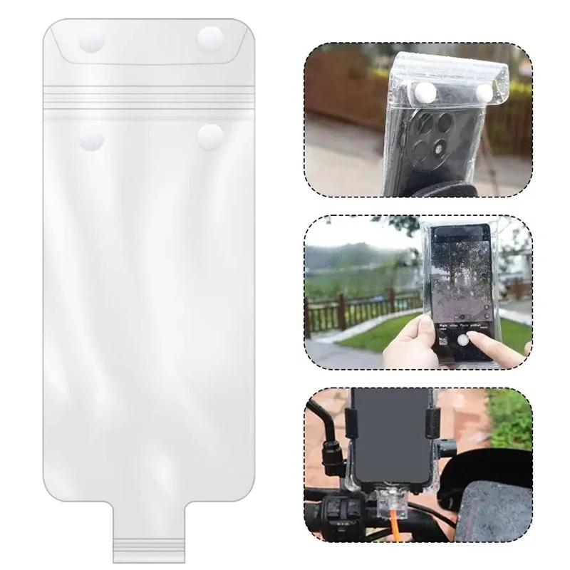 1/5/10Pcs Transparent Mobile Phone Bag or Rider Waterproof Phone Bags Touchable Screen Used for Charging Pouch Sleeve Universal