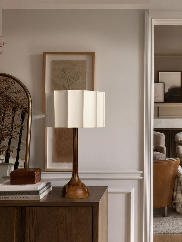 

Japanese-style wabi-**** wind floor lamp living room antique solid wood bedroom study B & B hotel premium decorative desk lamp
