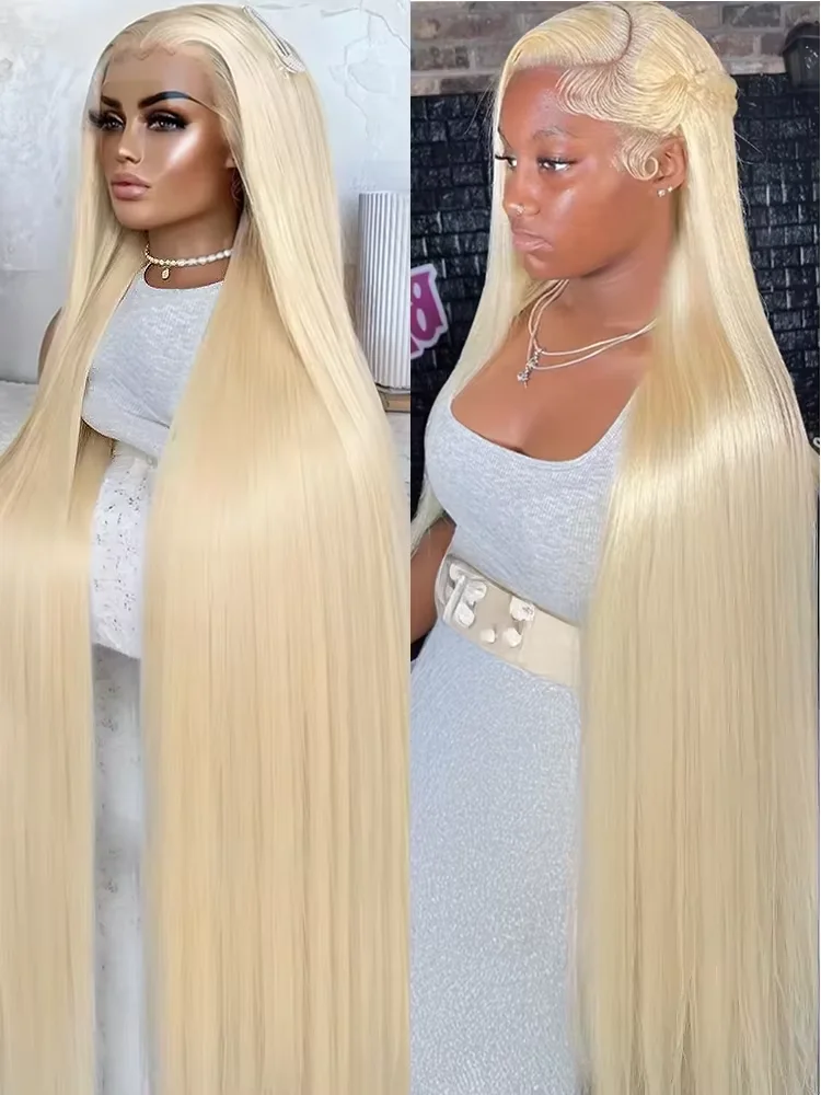 

350% Density 40 Inch 613 HD Lace Frontal Wig 13x6 13x5 Blonde Brazilian 100% Human Hair 613 human hair wig For Women Pre Plucked