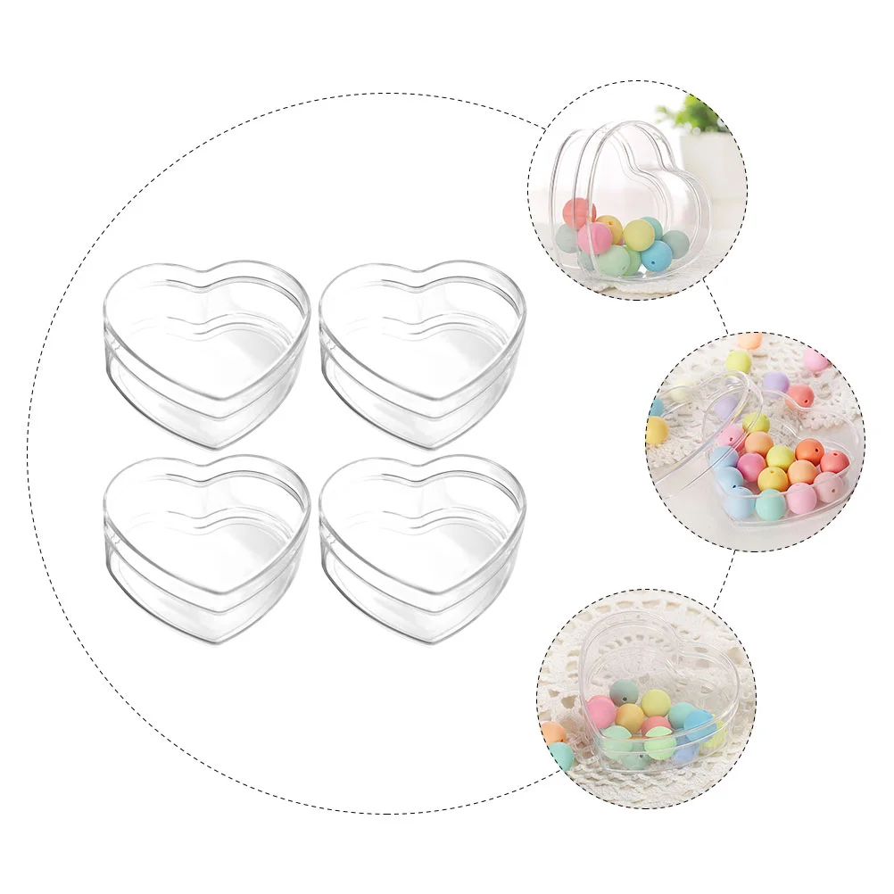 4 Pcs Transparent Treat Boxes Storage Snack Containers Small Candy Cardboard Acrylic Wedding Party