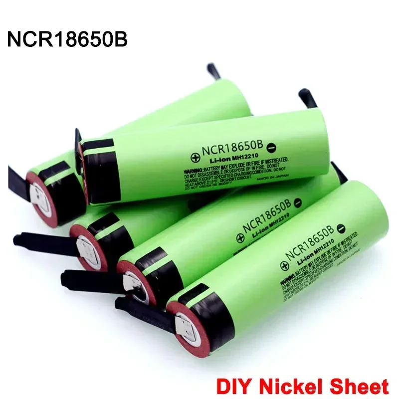 New NCR18650B 3400mah 3.7V 18650 Lithium Rechargeable Battery + DIY nickel piece