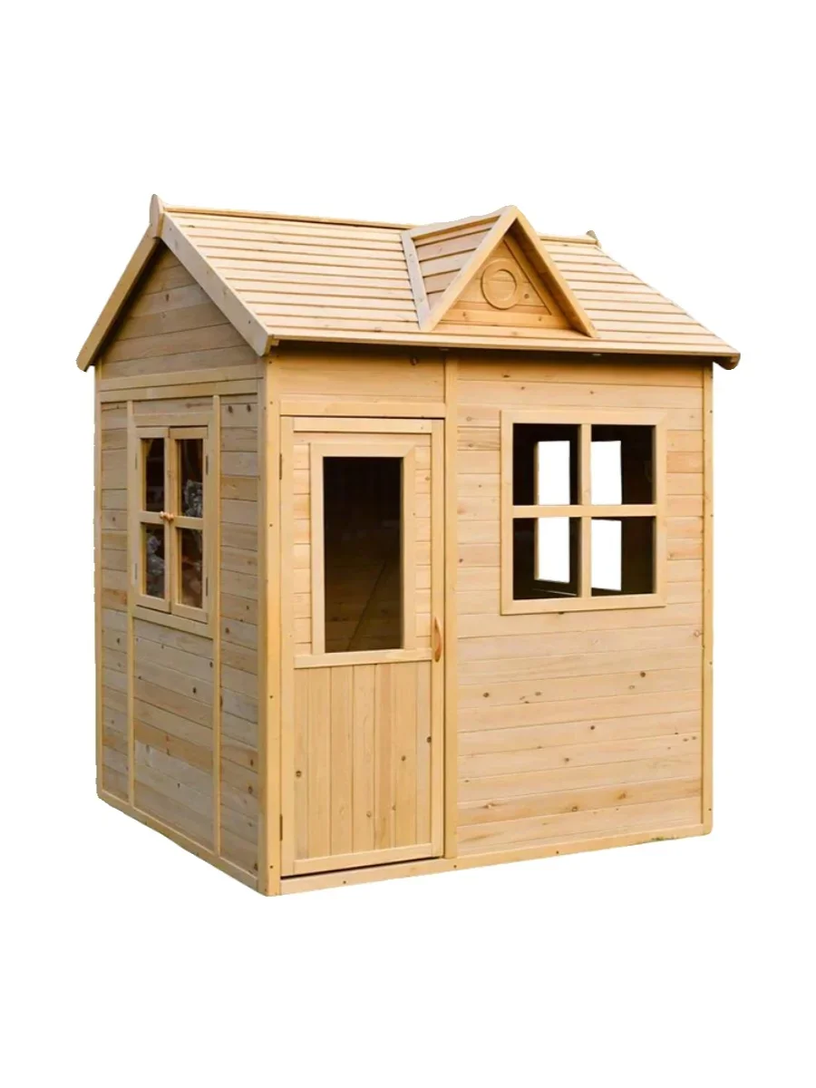 Wooden house outdoor small house anticorrosive wood courtyard garden toy room solid wood outdoor villa solid wood