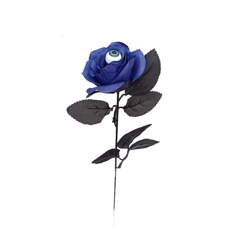 

With Eyeball Halloween Eyeball Rose Simulation Exquisite Eyeball Fake Flower Handmade Artificial Black Rose Cosplay Supplies