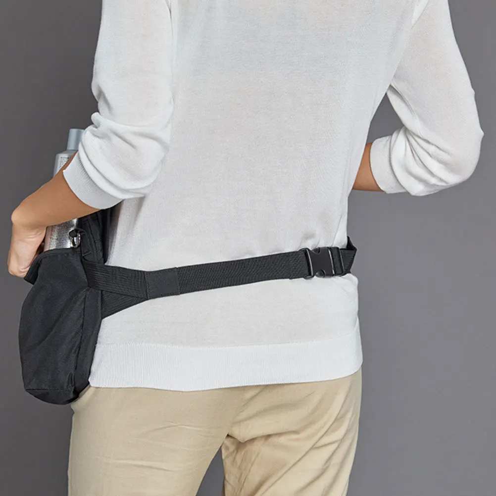 

Makeup Brush Storage Bag Large Capacity Waterproof Portable Canvas Belt Pouch Foldable Black Small Travel Case Tool Organizer