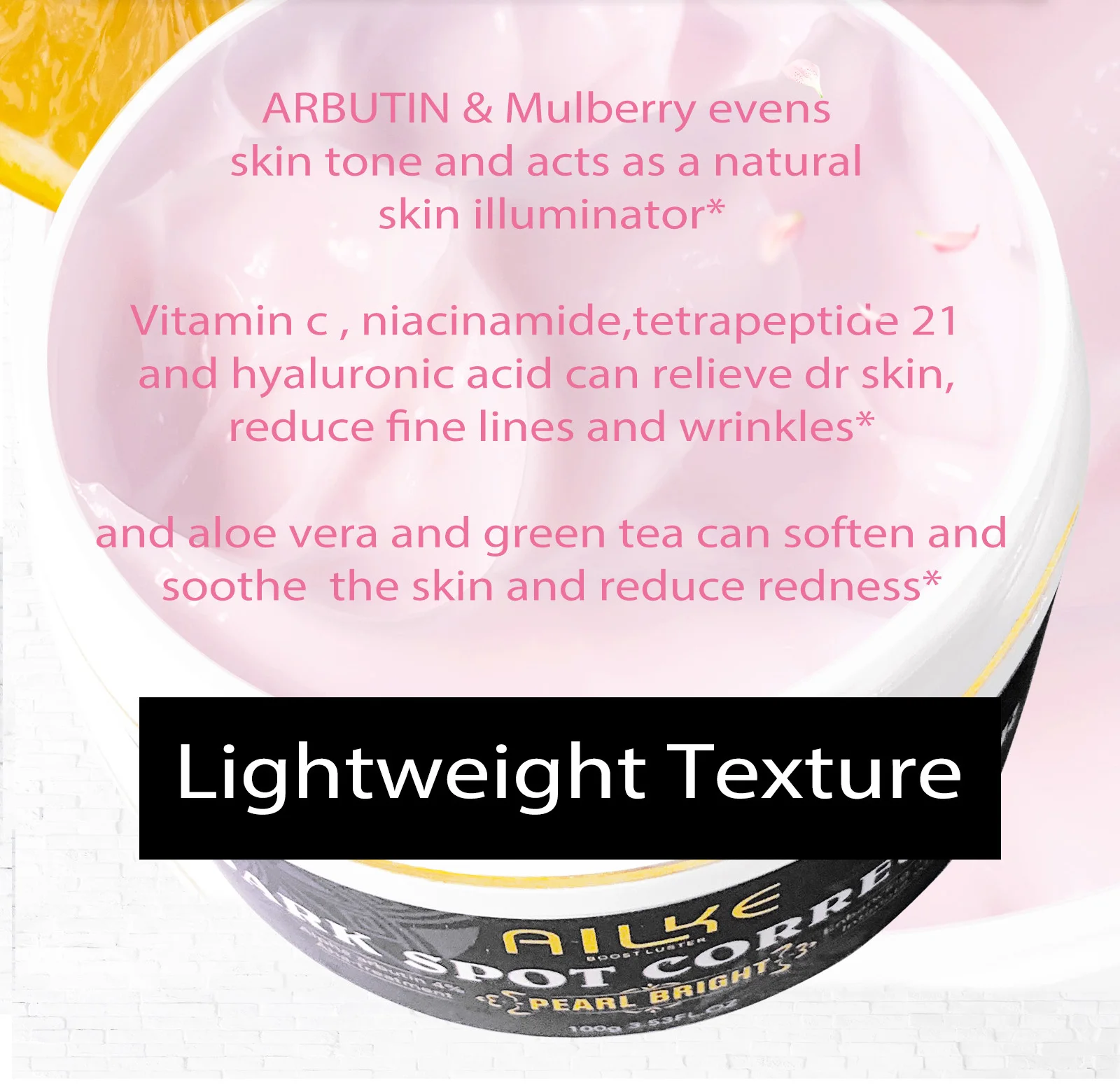 AILKE Dark Spots Corrector Pearl Bright Cream, Whitening Skin, For Face & Body & Armpit, Even Skin Tone For Women, Men, 100ml