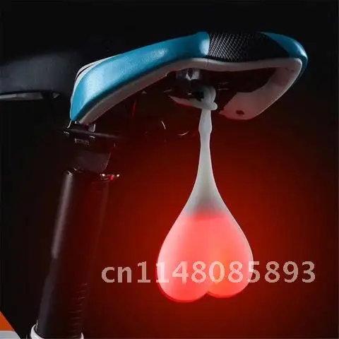 

Bike Back Egg Lamp Silicone Light Creative LED Red Warning Lights Bicycle Seat Waterproof Night Essential Cycling Balls Tail