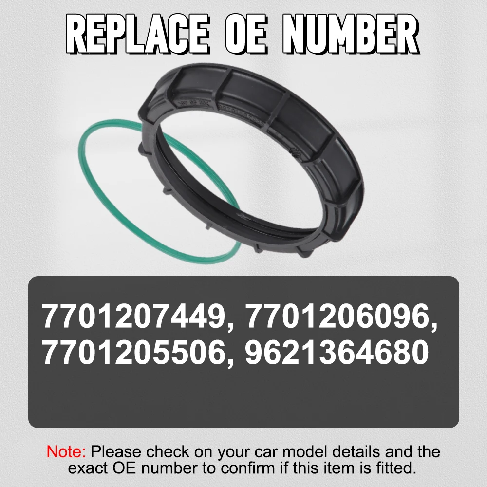 1 Set Black/Green Fuel Pump Mounting Seal Gasket Set For Renault  Master Megane 7701207449 7701206096 7701205506 09701687000