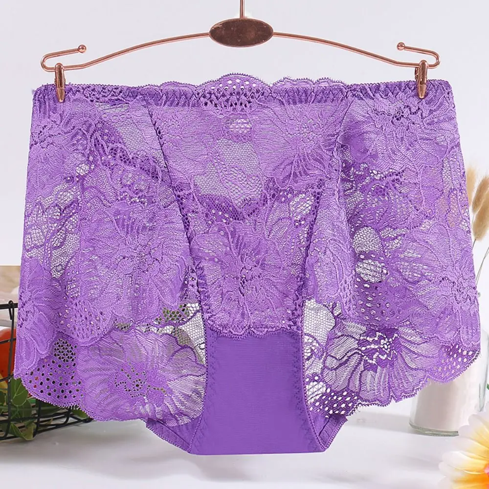 

4 шт. трусики с низкой посадкой, кружевные, с цветочным узором, сетчатые, прозрачные, с хлопковым вкладышем, бесшовные, ультратонкие, женское нижнее белье