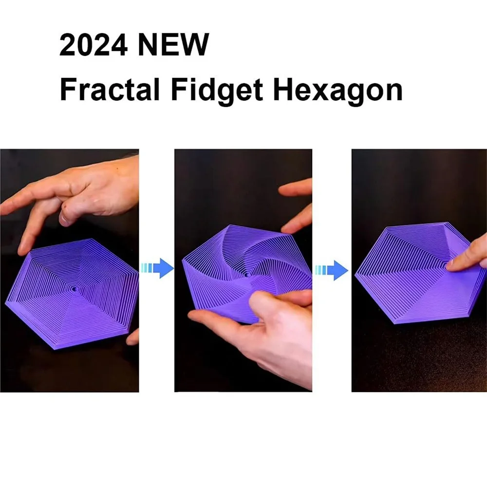 3d Printed  Hexagonal Decompression Toys For Gift Colorful Unique Design And Shape Compact Exquisite Thoughtful Gift