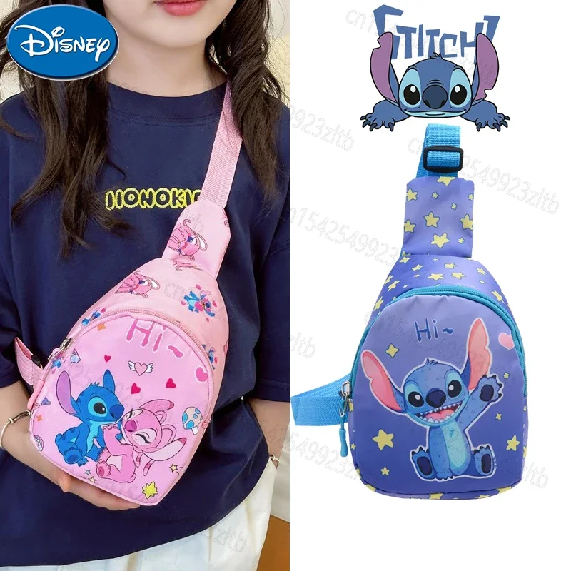 Disney Stitch Chest Bag Crossbody Bag Party Decoration Kawaii Stich Angel Anime Accessories Cosplay Children's Gifts Toys