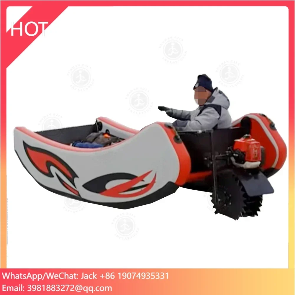 Snow Drop Stitch Inflatable Boat Durable Snow Towing Sled Inflatable Electric Sledge for Snow Sliding