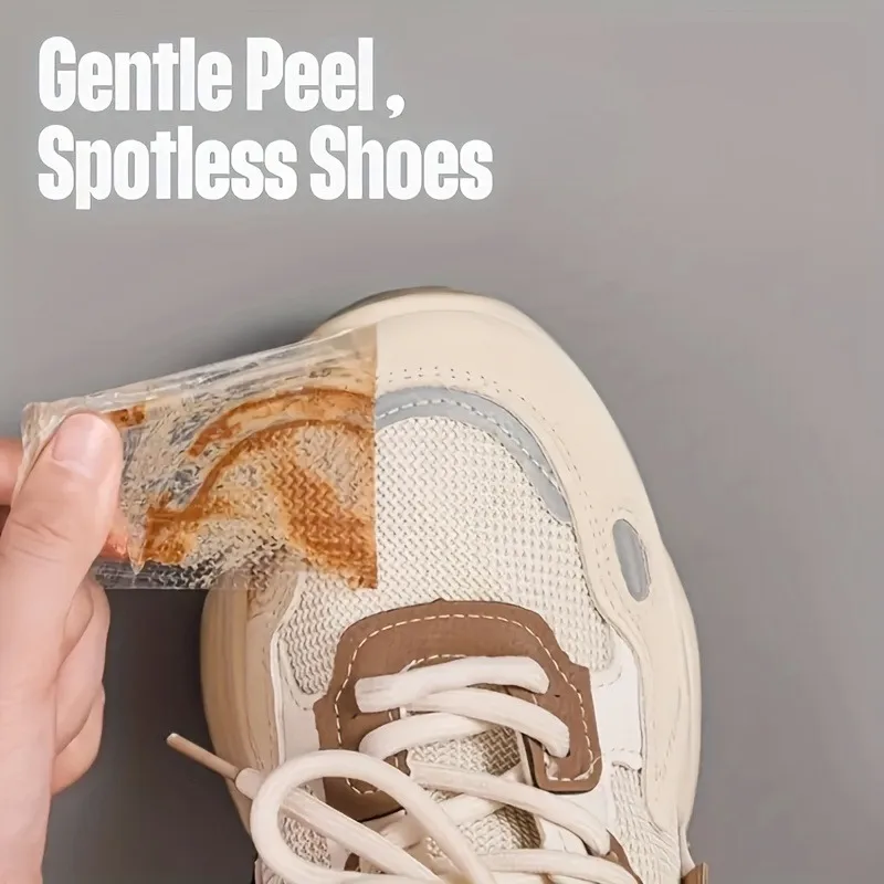 30/90 Stück Schuhzehen-Regenschutzfolien Transparente Schuhkopf-Fleckenentferner Verschleißfeste Schmutzresistente Wasserdichte Schuhaufkleber – Detail 3