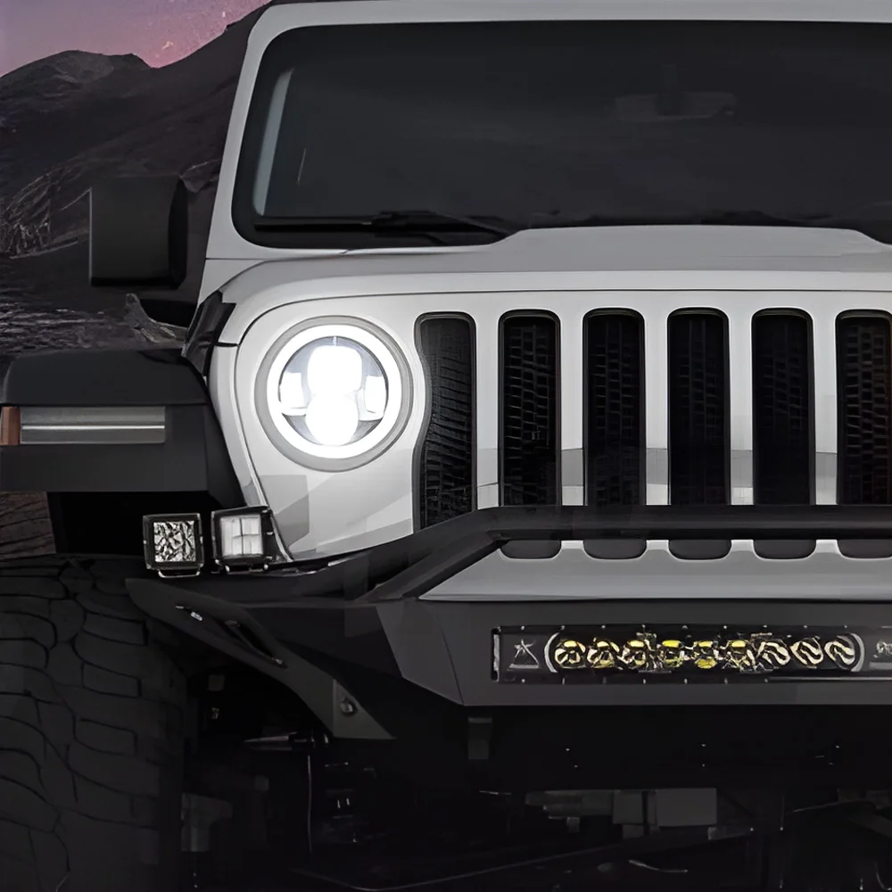 

Для Jeep Wrangler 2018-2024 Обновление автоматической фары в сборе всех новых стилей Светодиодные линзы проектора Plug and Play Автомобильные инструменты Аксессуары