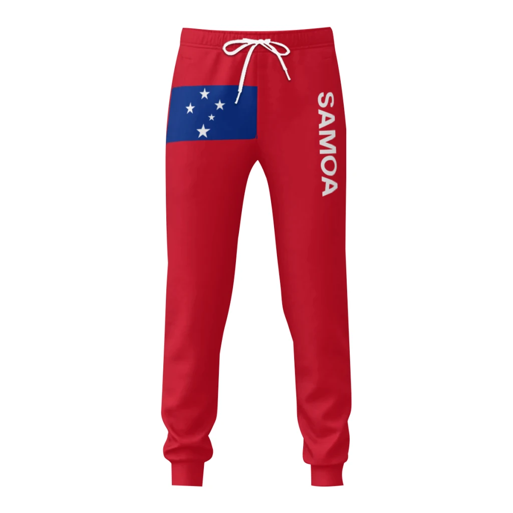 Mens Sweatpants Samoa Flag Pants with Pockets Joggers Soccer Football Multifunction Sports Sweat With Drawstring