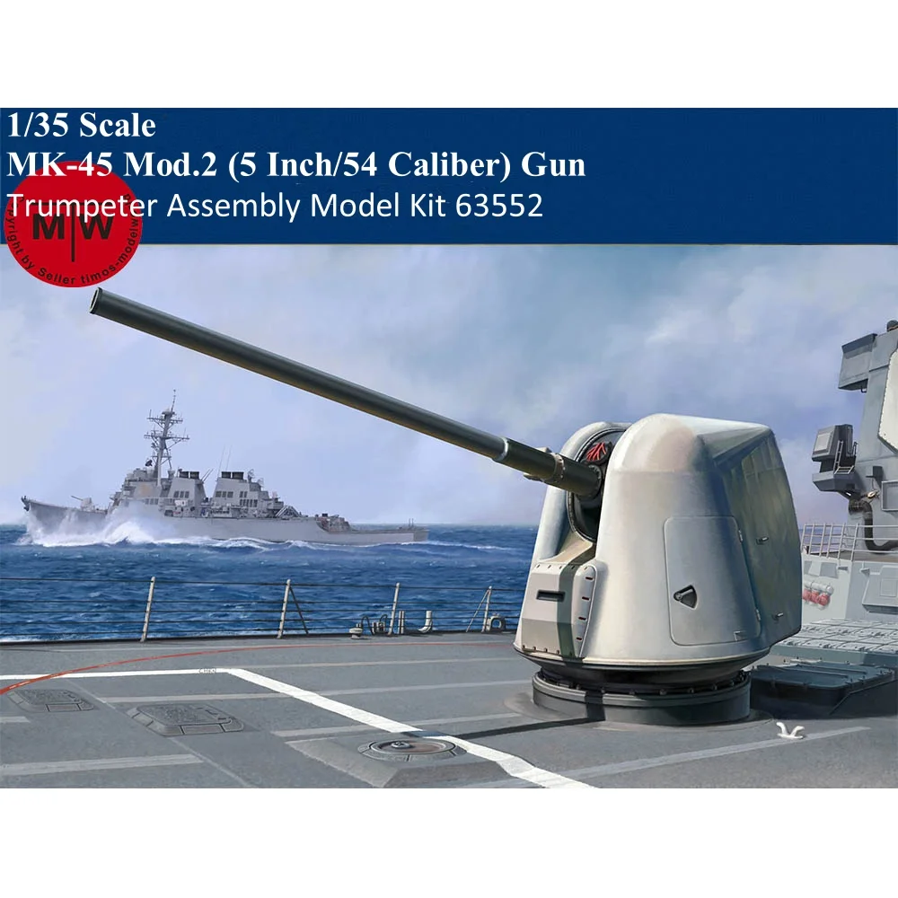 Trumpeter 63552 1/35 Scale MK-45 Mod.2 (5 Inch/54 Caliber) Gun Military Plastic Assembly Model Kit