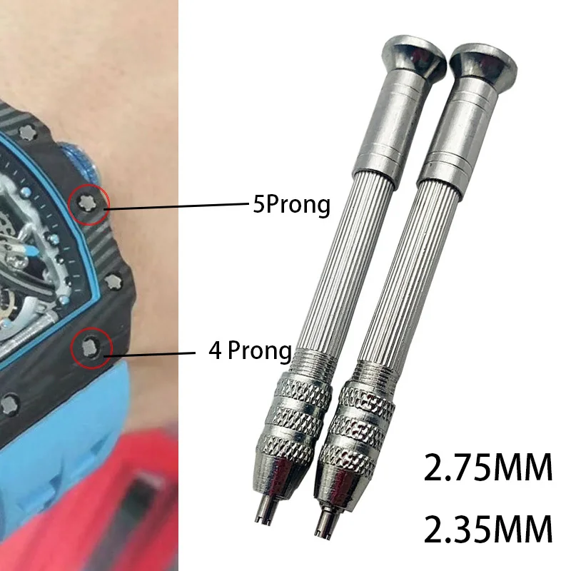 4 prongs 5 prongs 2.75mm 2.35mm Precision For RM Screwdriver Watch change watch strap band bezel Case Screw