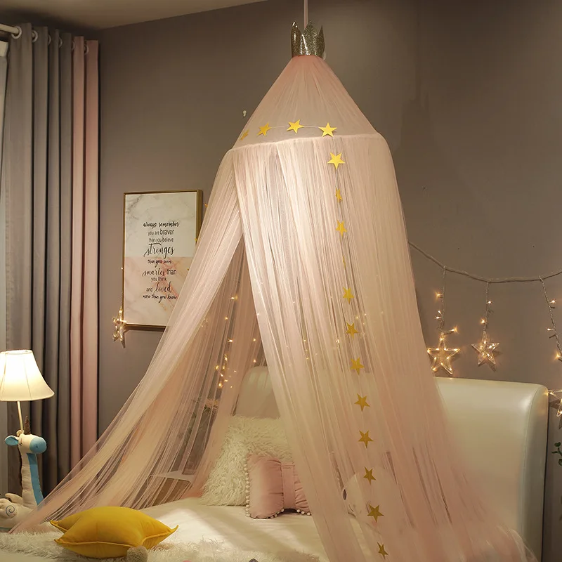 2023 Baby Mosquito Net for Crib Girls Princess Mosquito Net Hung Dome Bedding Baby Bed Canopy Tent Curtain Room Decor