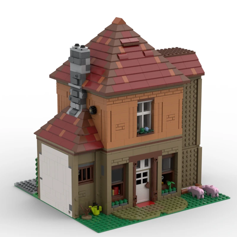 2072 pièces, modèle de construction modulaire personnalisable, maison de vacances méditerranéenne, ingénierie urbaine, jouet créatif de bricolage, cadeaux de vacances