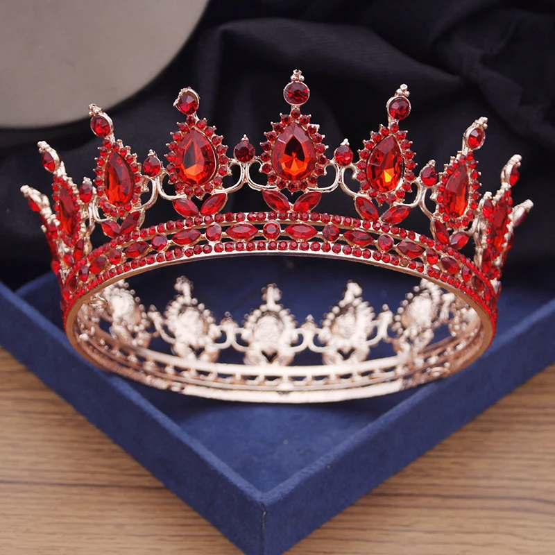 

Baroque Gorgeous Crystal Tiara Crowns for Queen Wedding Crown Hair Jewelry Bride Diadem for Women Birthday Circle Ornaments