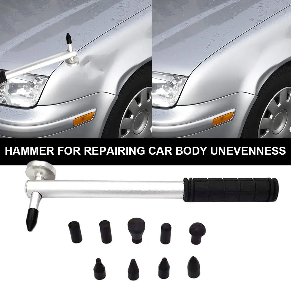 Car Body Leveling Hammer Portable Dent Removal Tap Down Tools Aluminum Body Paintless Dent Repair Pen for Vehicle Repairing