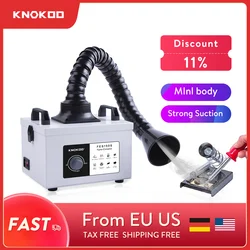 KNOKOO Mini saldatore portatile assorbitore di fumo estrattore di fumi di saldatura purificatore di polvere Desktop Phone Repair detergente per fumo