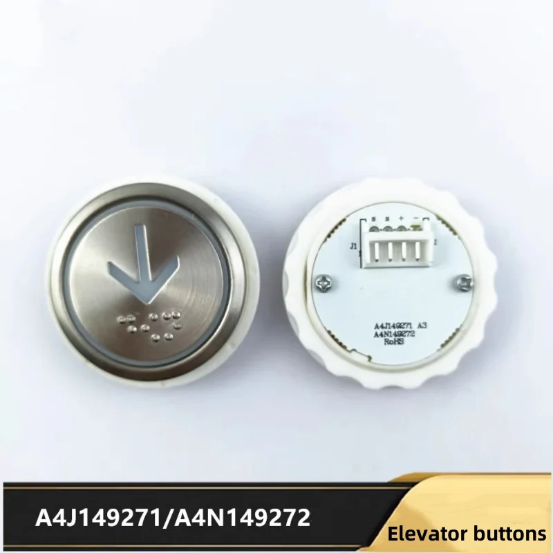 5PCS Elevator Button A4N149272 Button A4J149271 A3 Round With Braille Outgoing Call Short Pin DC24V Elevator Parts