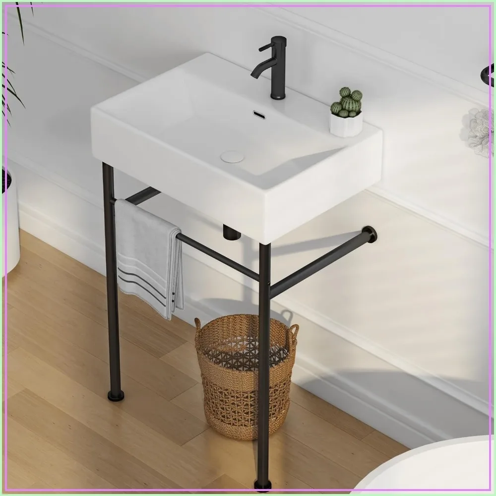 24x16 inch ceramic, stainless steel, porcelain bathroom sink free standing, wall mount, vessel basin